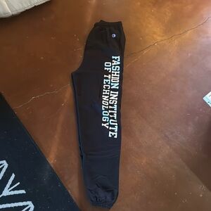 CHAMPION. Fashion Institute of Technology (in NYC). Black sweatpants. Medium.